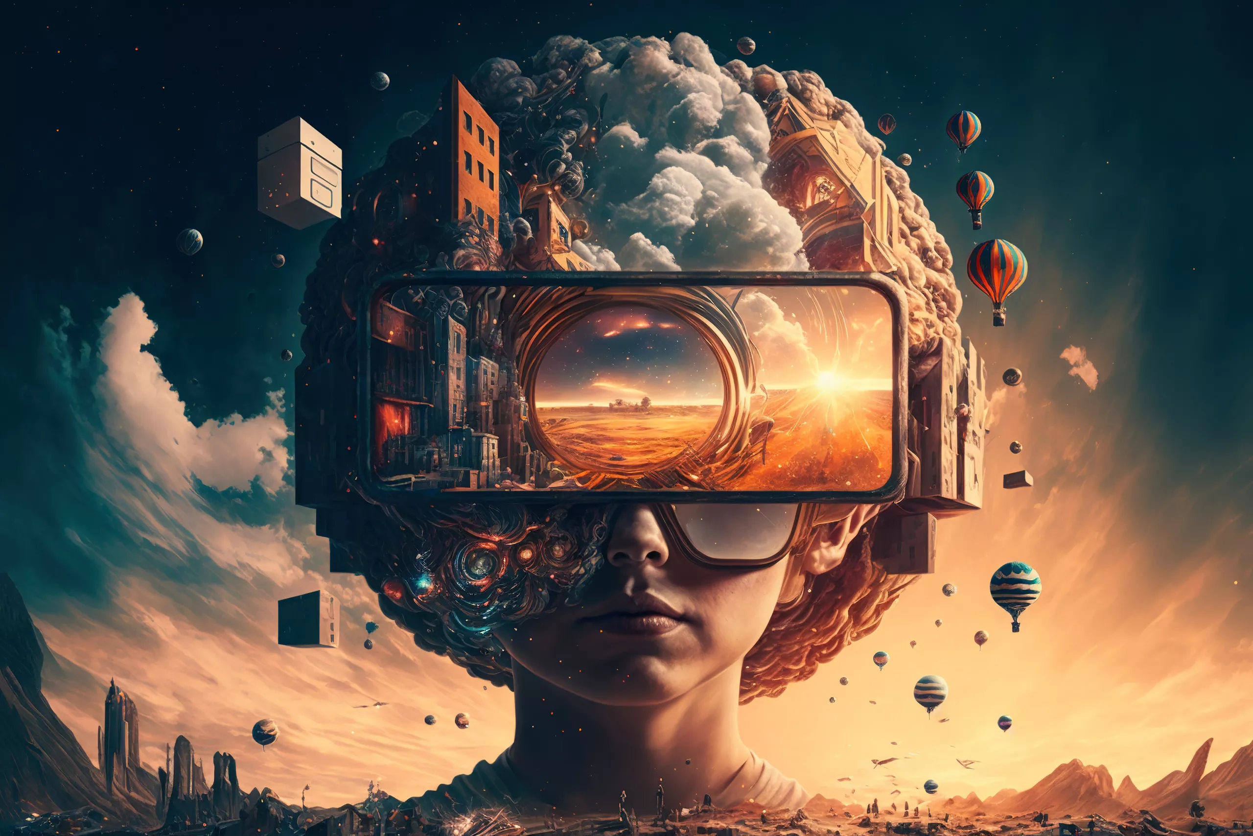 face with enhanced tech